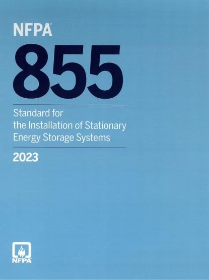 NFPA規格 855, 2023 Edition: Standard for the Installation of Stationary Energy Storage Systems
