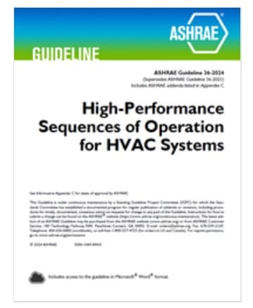 ASHRAEガイドライン Guideline 36-2024: High-Performance Sequences of Operation for HVAC Systems