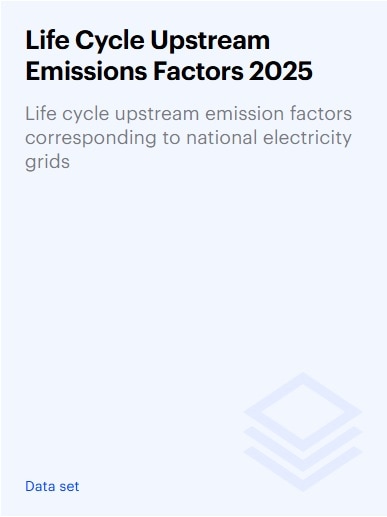 IEA Life Cycle Upstream Emissions Factors 2025 国際エネルギー機関ライフサイクルにおける上流の排出係数 2025年版データサービス (シングルユーザーライセンス)