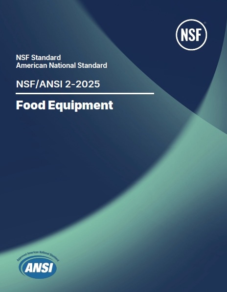 NSF/ANSI規格 2, 2025: Food Equipment