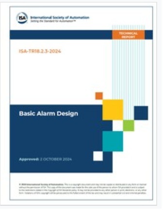 ISA規格 TR18.2.3, 2024: Basic Alarm Design