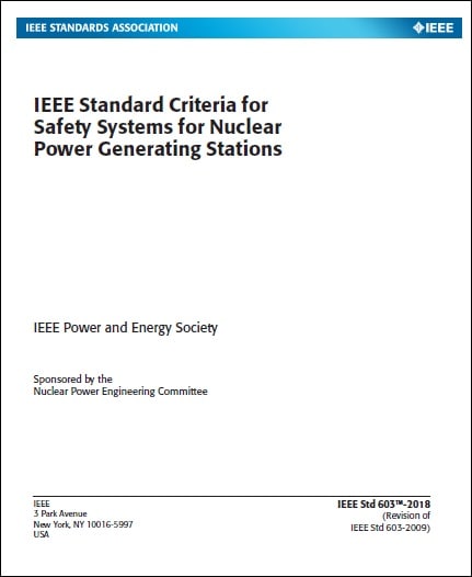 IEEE規格 603, 2018: IEEE Standard Criteria for Safety Systems for Nuclear Power Generating Stations