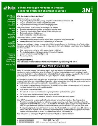 ISTA規格 3N, 2026: Similar Packaged-Products in Unitized Loads for Truckload Shipment in Europe