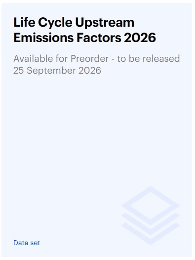 IEA Life Cycle Upstream Emissions Factors 2026 国際エネルギー機関ライフサイクルにおける上流の排出係数 2026年版データサービス (シングルユーザーライセンス) 【見積商品】