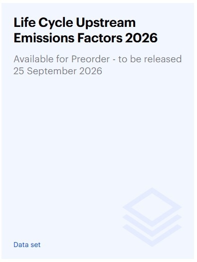 IEA Life Cycle Upstream Emissions Factors 2026 国際エネルギー機関ライフサイクルにおける上流の排出係数 2026年版データサービス  (エンタープライズライセンス）【見積商品】