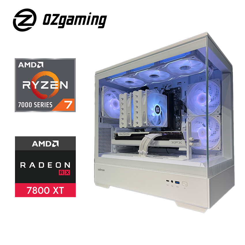 P30series WHITE】<br>Ryzen7 7800x3D・RX7800XT 16G | OZgaming
