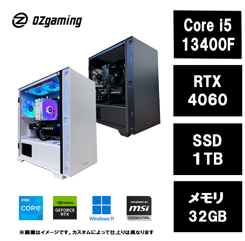 新品 ゲーミングPC 高スペック RTX4060 i5-13400F DDR5 メモリ16GB