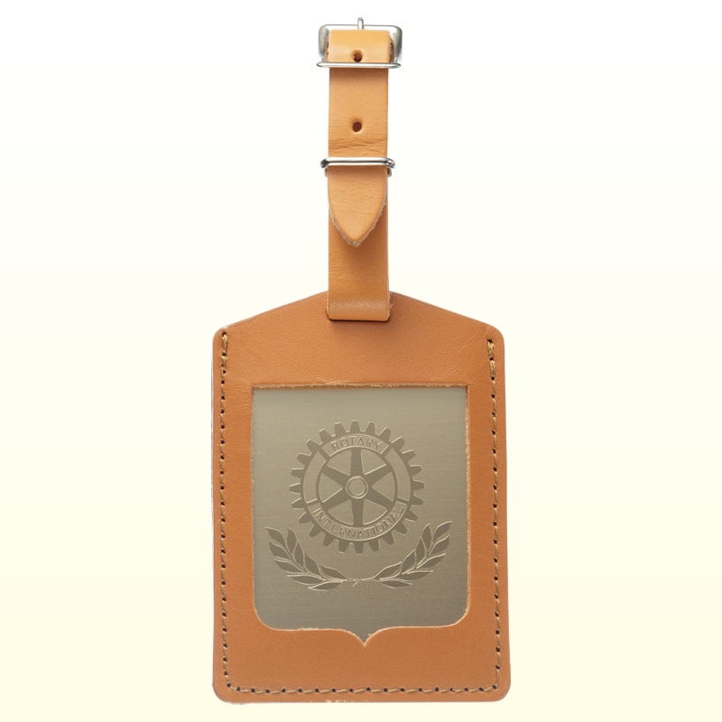 本革製ネームタッグ・茶