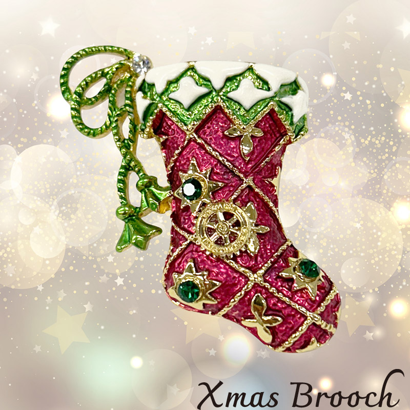 クリスマスブローチ D