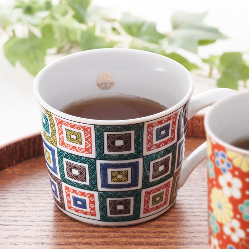 九谷焼 マグカップ【石畳文】