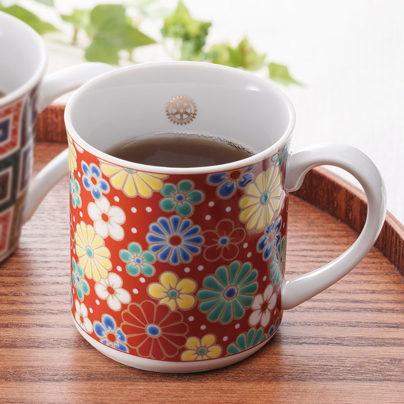 九谷焼 マグカップ【菊梅】