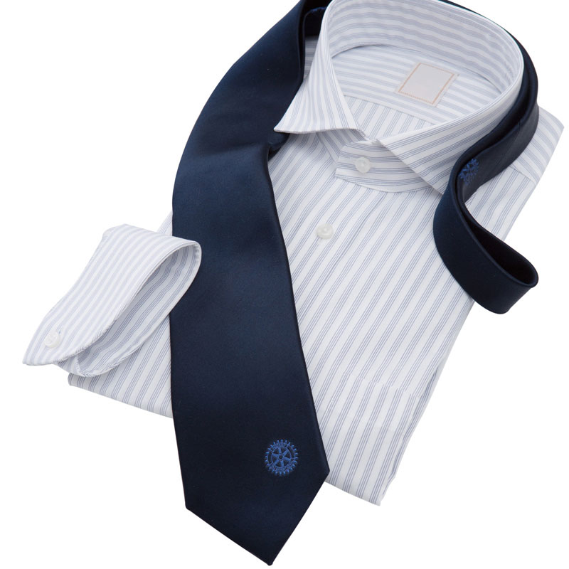 正絹ネクタイ　ソリッド（ネイビー）