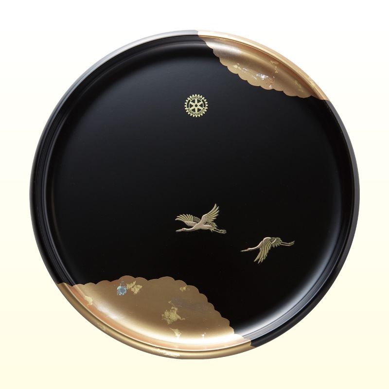 宮坂象嵌オリジナル「波の華」蒔絵 盆 板 未使用(A567) 宮坂象嵌オリジナル「波の華」蒔絵 盆 板 未使用(A567) 波うさぎ