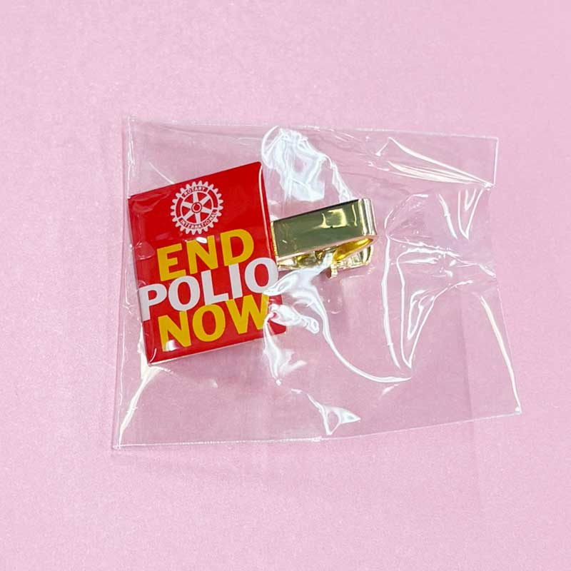 END POLIO NOW バッジ（クリップ式）