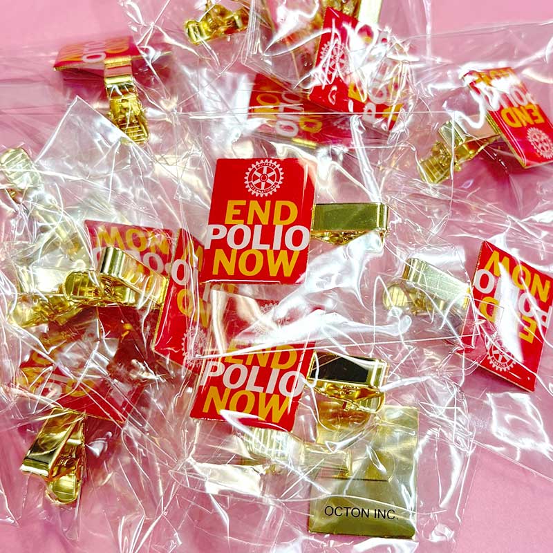 END POLIO NOW バッジ（クリップ式）