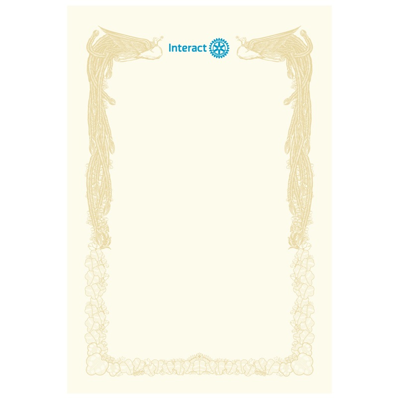 インターアクト賞状用紙（B4横書用）