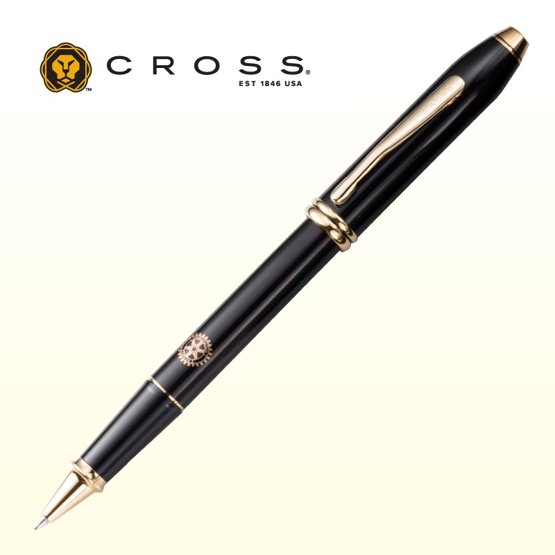 タウンゼントブラックラッカーセレクチップローラーボールペン<CROSS 