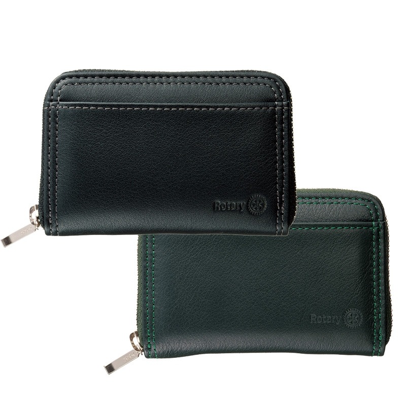 ラウンドファスナー牛革小銭入れ