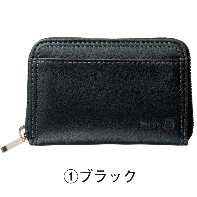 ラウンドファスナー牛革小銭入れ