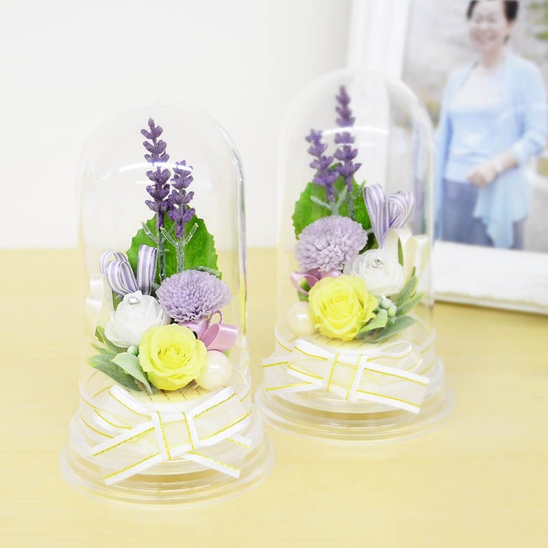 プリザーブドフラワー 仏花 お供え花 禅～ZEN～（ぜん）花器付と