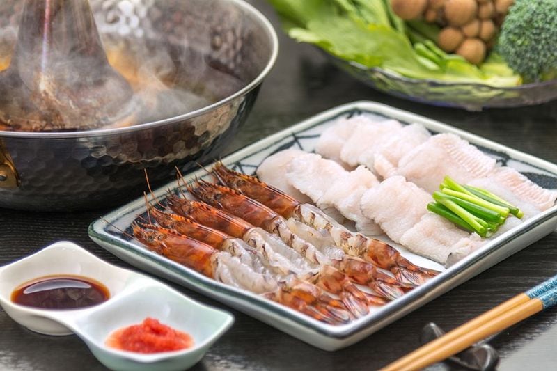 【産直冷凍・送料無料】大分産車海老・はもしゃぶセット(くるまえび5尾・はも180g)(KZ-5006)