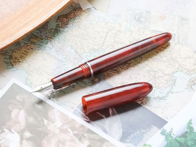 【ワンチャー万年筆】MOFU　F（細字）（茶：トフィー）