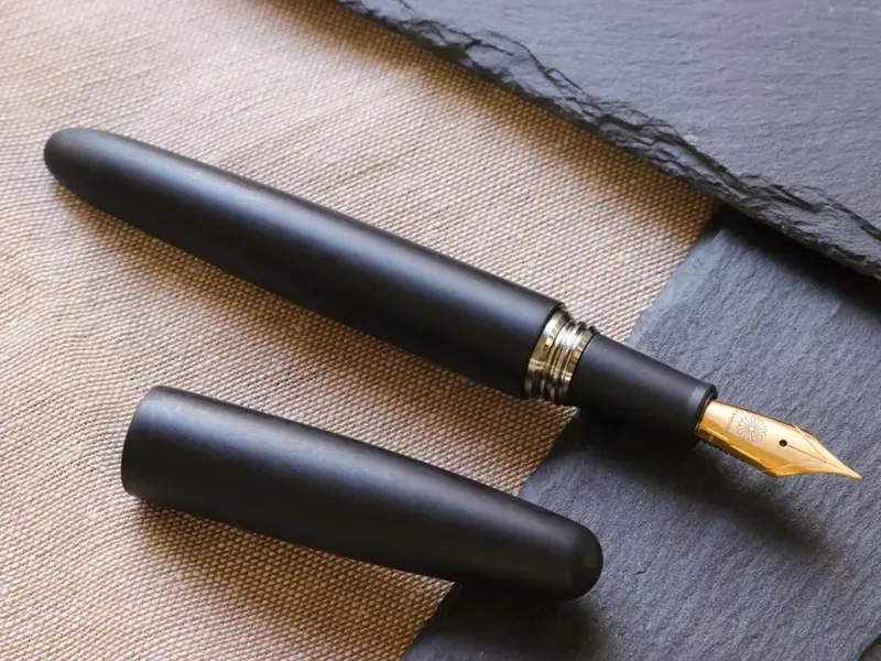 【ワンチャー万年筆】誠エボナイト　マットブラック（F／細字）