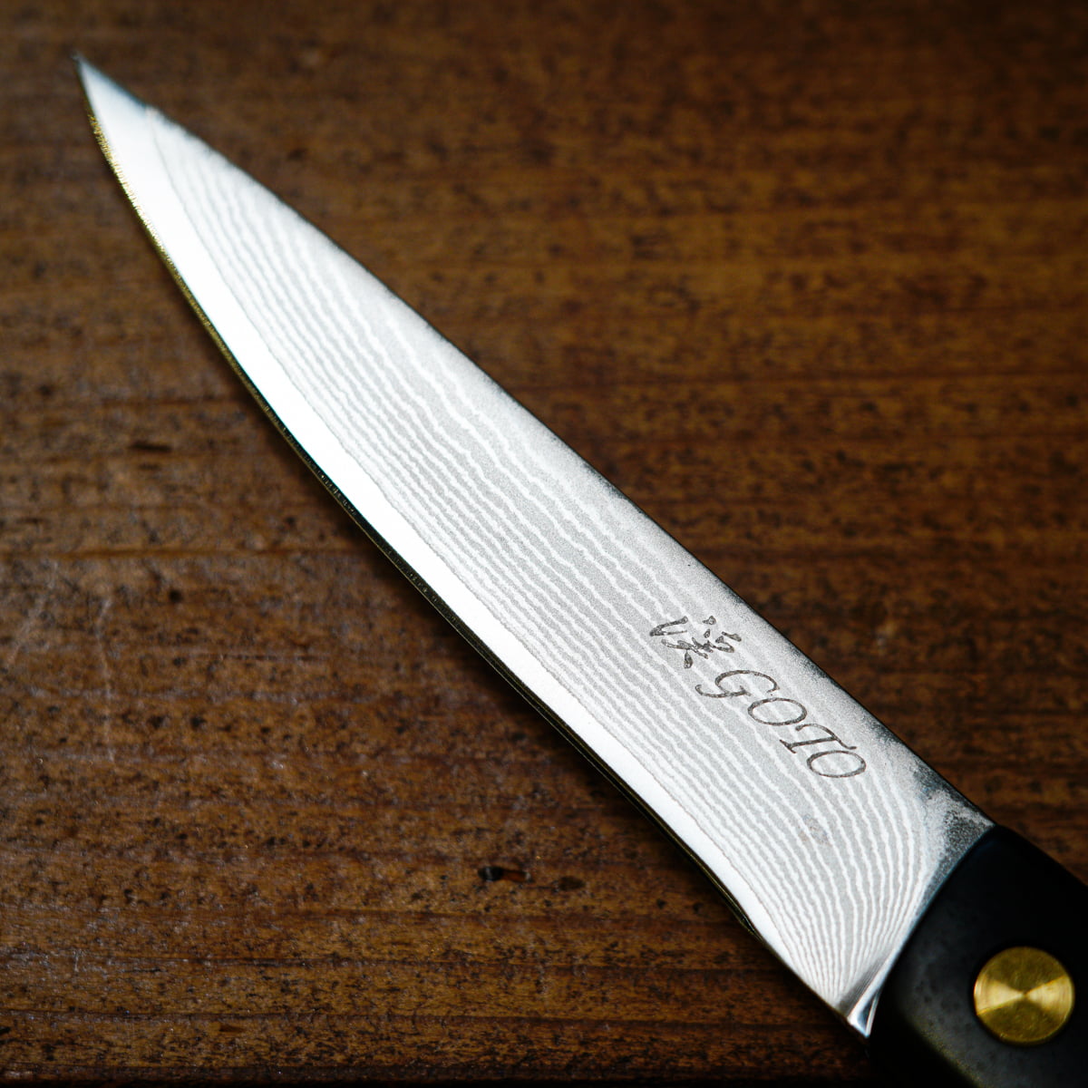 受注生産】カスタムフォールディングナイフ3インチ 梅の文様入り  