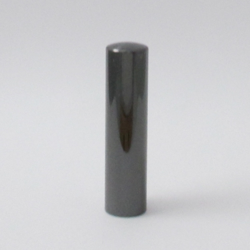 実印（フルネーム)　15mm　ミラーチタン ブラック　≪付属品≫牛もみ黒印鑑ケース・保証書