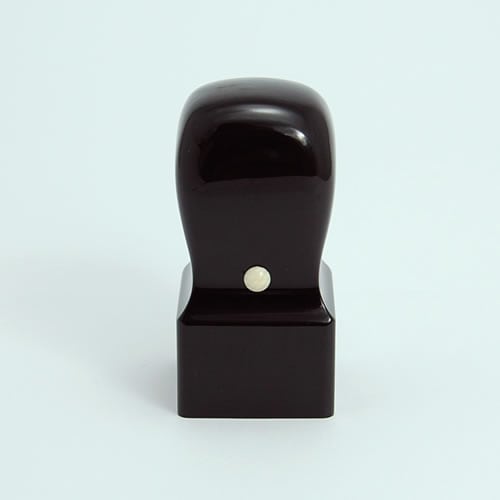会社角印　30mm　黒水牛　≪付属品≫保証書