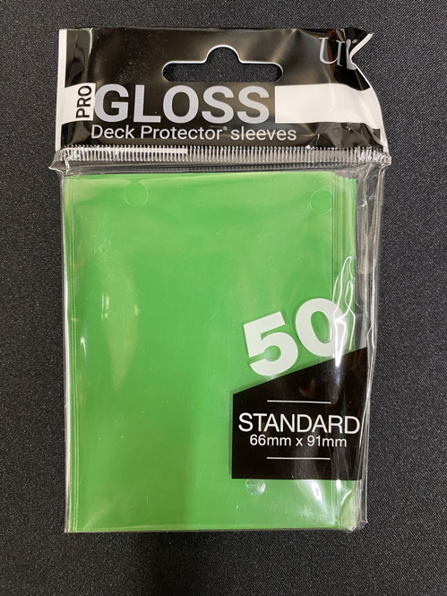 【メイン】UltraPRO GLOSS Deck Protector　スタンダードサイズ　グリーン