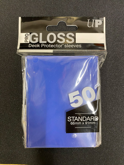 【メイン】UltraPRO GLOSS Deck Protector　スタンダードサイズ　ブルー