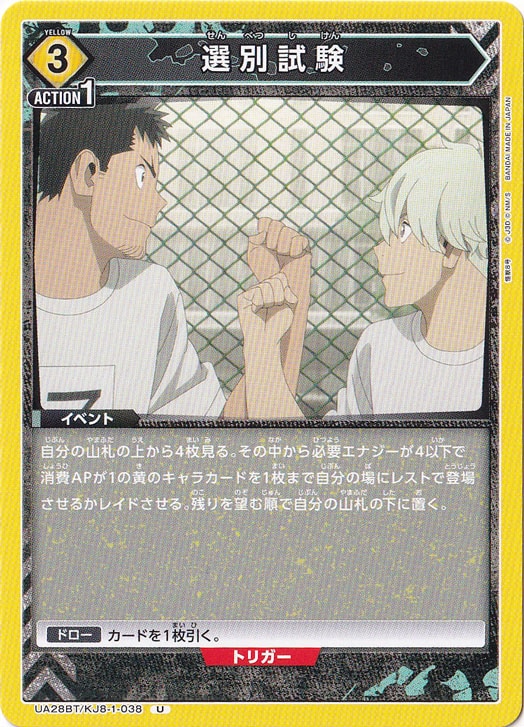 選別試験 U KJ8-1-038