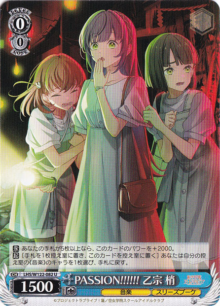 PASSION!!!!!! 乙宗 梢 【LHS】 W122-082 U
