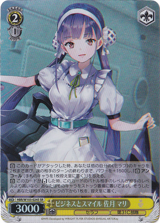 ビジネスとスマイル 佐月 マリ 【HBR】 W103-024S SR