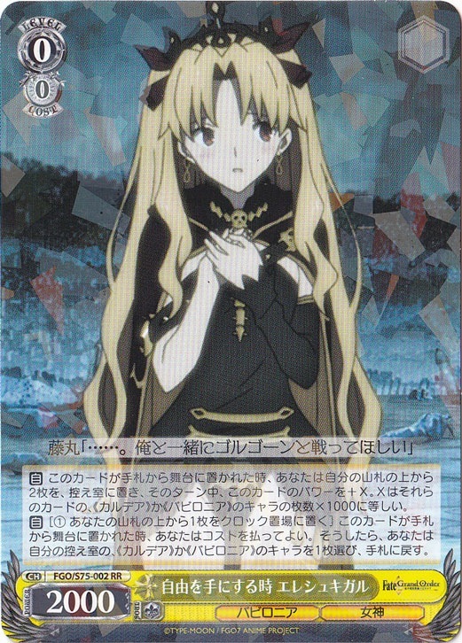 【プレイ用】　自由を手にする時 エレキシュガル 【FGO】 S75-002 RR