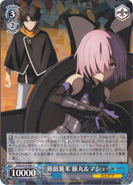 【プレイ用】　難敵襲来 藤丸＆マシュ 【FGO】 S75-083 R