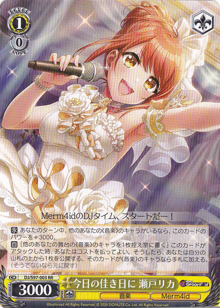 今日の佳き日に 瀬戸リカ 【DJ】 S97-003 RR