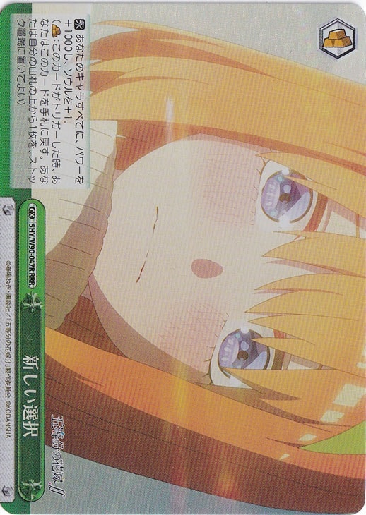 【プレイ用】新しい選択 【5HY】 W90-047R RRR