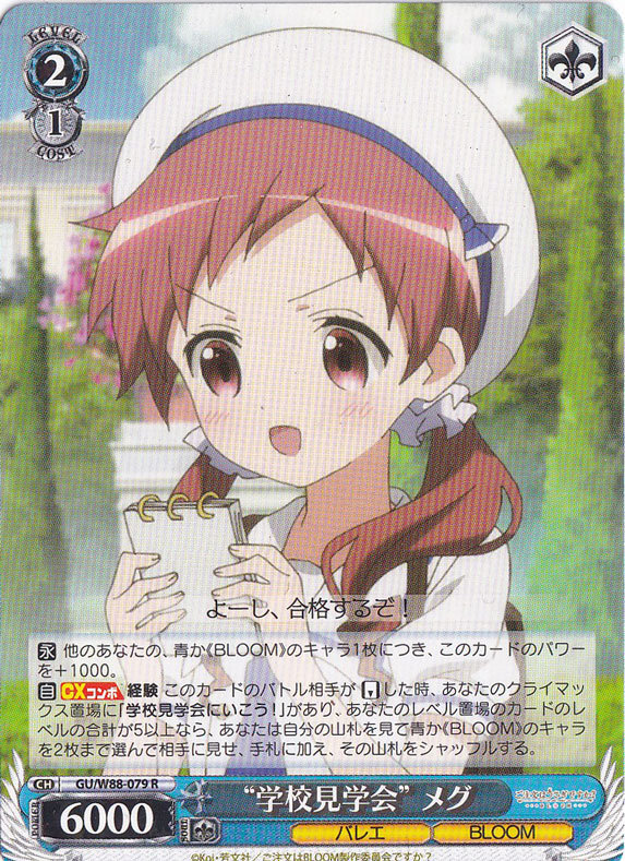 【プレイ用】　”学校見学会”メグ 【GU】 W88-079 R