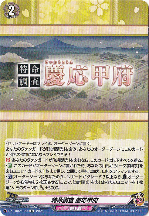 特命調査 慶応甲府　DZ-TB02/170　C