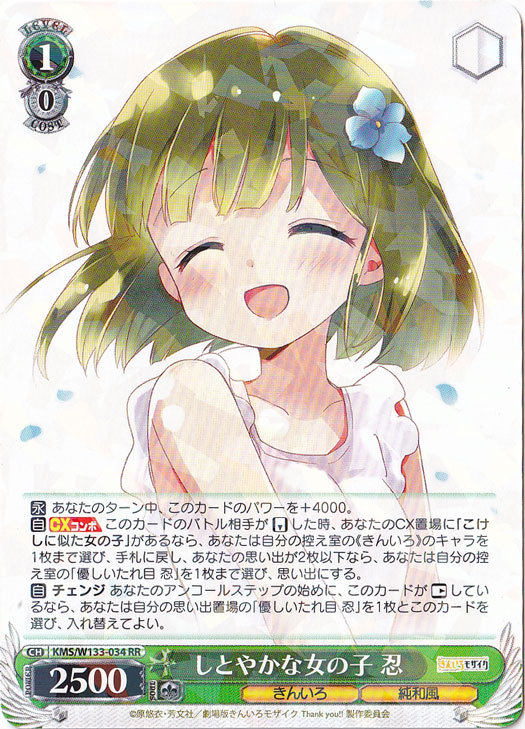 しとやかな女の子 忍 【KMS】 W133-034 RR