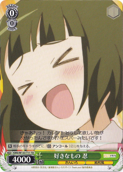 好きなもの 忍 【KMS】 W133-T11 TD