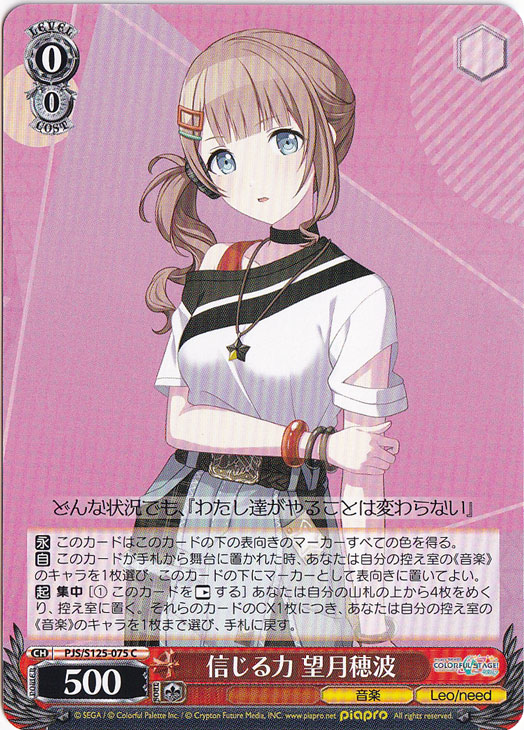 信じる力 望月穂波 【PJS】 S125-075 C