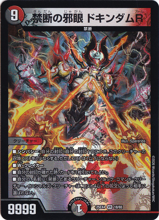 【プレイ用】禁断の邪眼 ドキンダムR [25EX4] VR 18/65