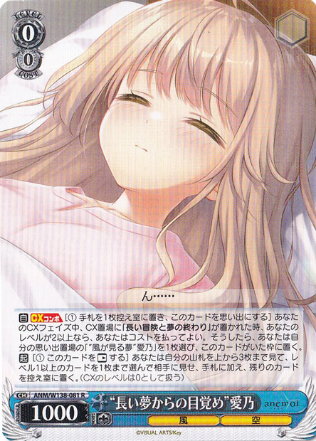 ☆特価中☆“長い夢からの目覚め”愛乃 【ANM】 W138-081 R
