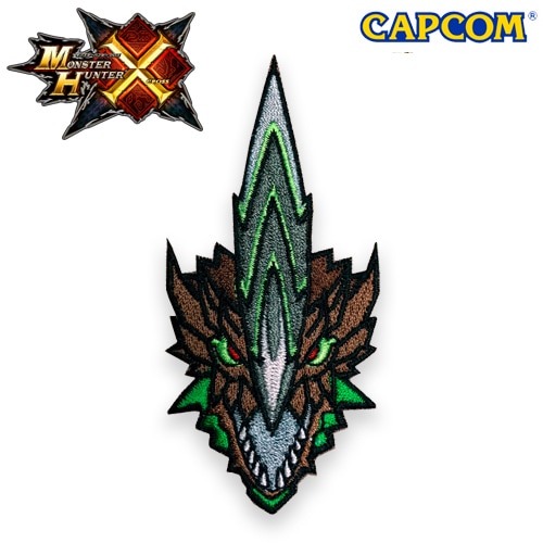 モンスターハンター フェイス/ライゼクス, 【Monster Hunter Face Patch/Astalos】カプコン capcom メンズ  レディース キッズ ミリタリー カジュアル アウトドア サバゲ 顔 ゲーム パッチパネル ベルクロ OUTLET-ファントム通信販売