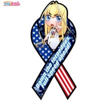 PIXEL MARITAN MAGNET / Full speed ahead !  【ぴくせる☆まりたん 魔法の海兵隊員 リボン型 ねいびーさん マグネット】アームズ・マガジン 軍隊スラング