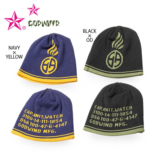 GODWIND MIL-SPECロゴ ワッチCAP 【ゴッドウインド カミカゼ