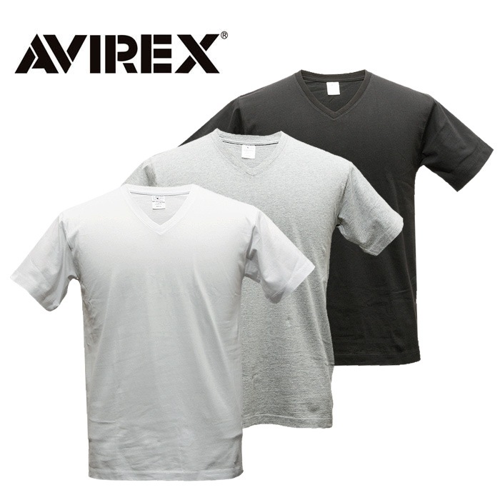 AVIREX 6183381 デイリー 2パック Vネック Tシャツ<br>【アビレックス 
